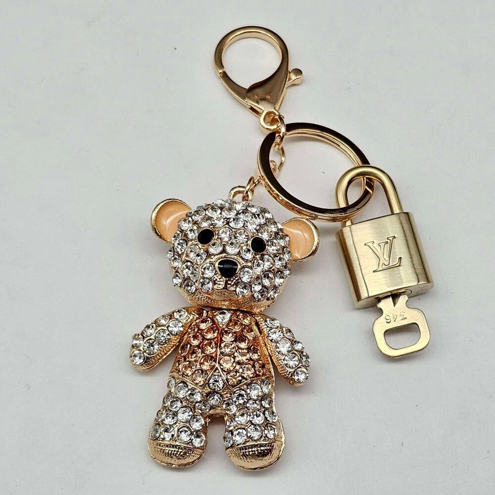 Louis Vuitton Gold Padlock 🔑 Authentic LV Unbranded Keychain Bag Charm - Picture 4 of 7